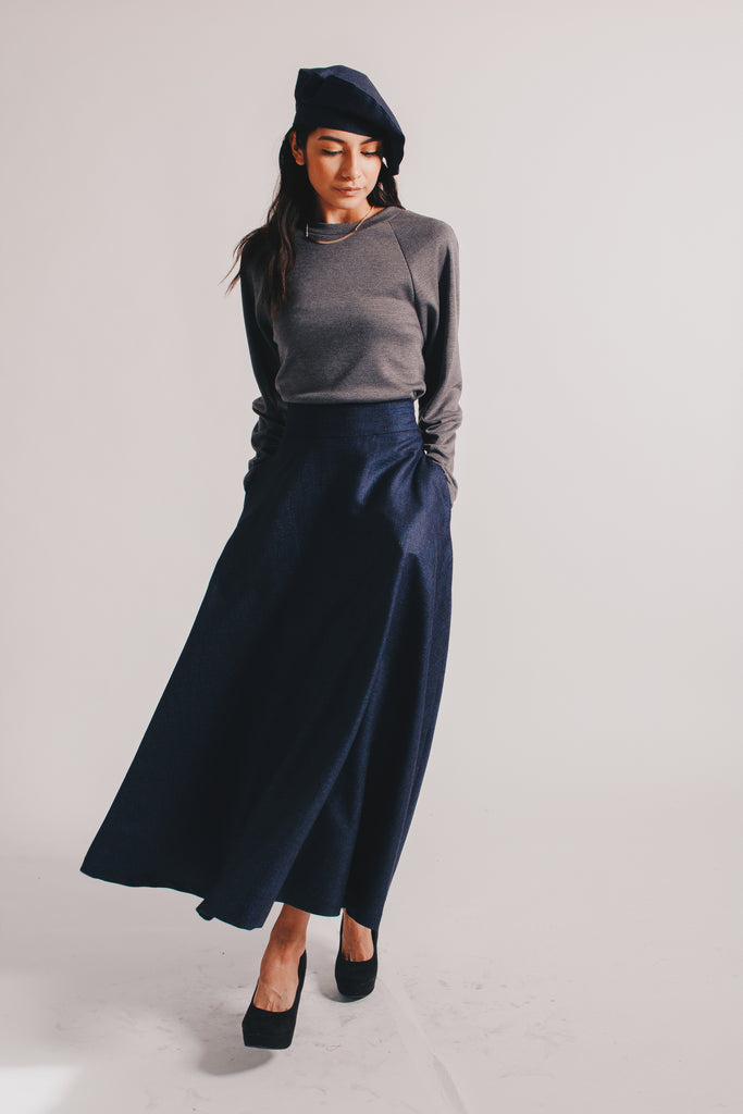 Wool Linen Skirt
